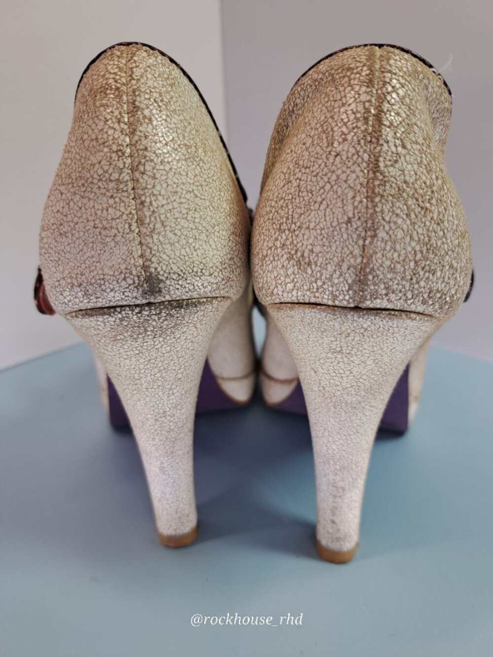 Kenzie CrazyCat Pinup Heels in Bone 6.5 - Picture 5 of 16
